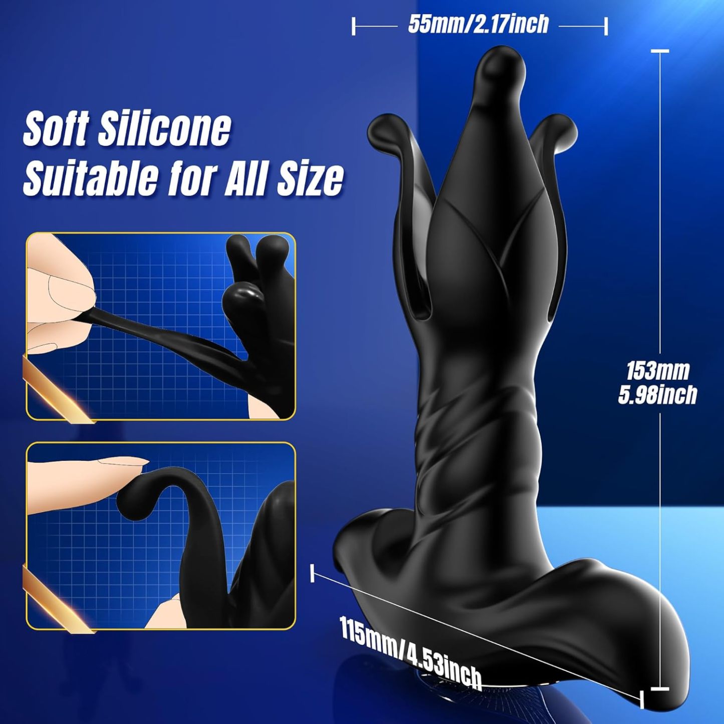 Prostate Massager Anal Toy with 9 Tension Shocks