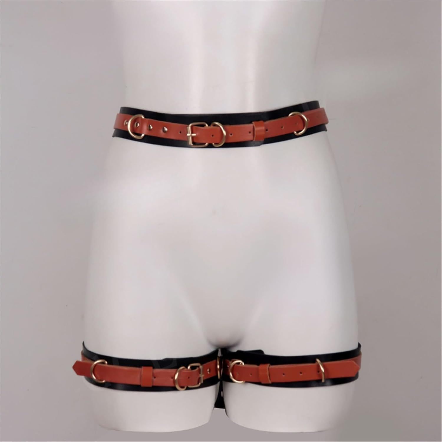 Fangool Women's Punk Belt PU Leather