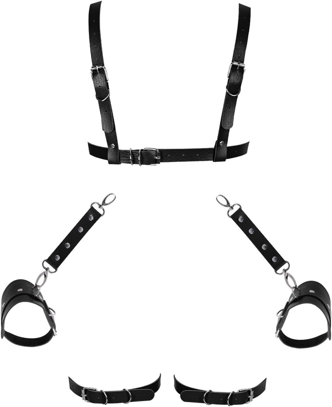 Belt PU leather body chain BDSM lingerie bondage tights girdle lingerie gothic