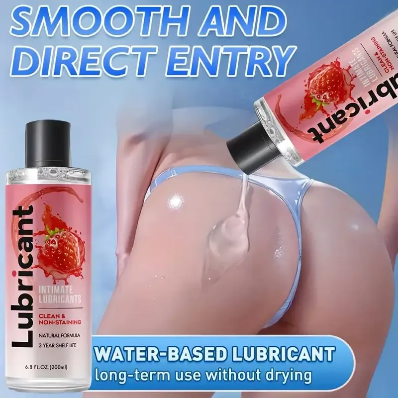 2 bottles of strawberry flavor, foreign trade lubricant female private care lubricant adult products