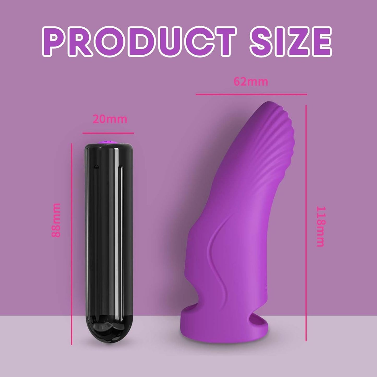 Finger Dildo Couple Sex Toy 9 Vibration Modes