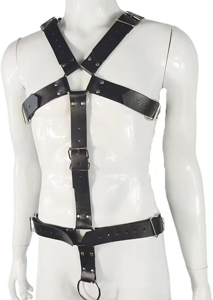 Men Adjustable Buckle Body Chest Garter Belt