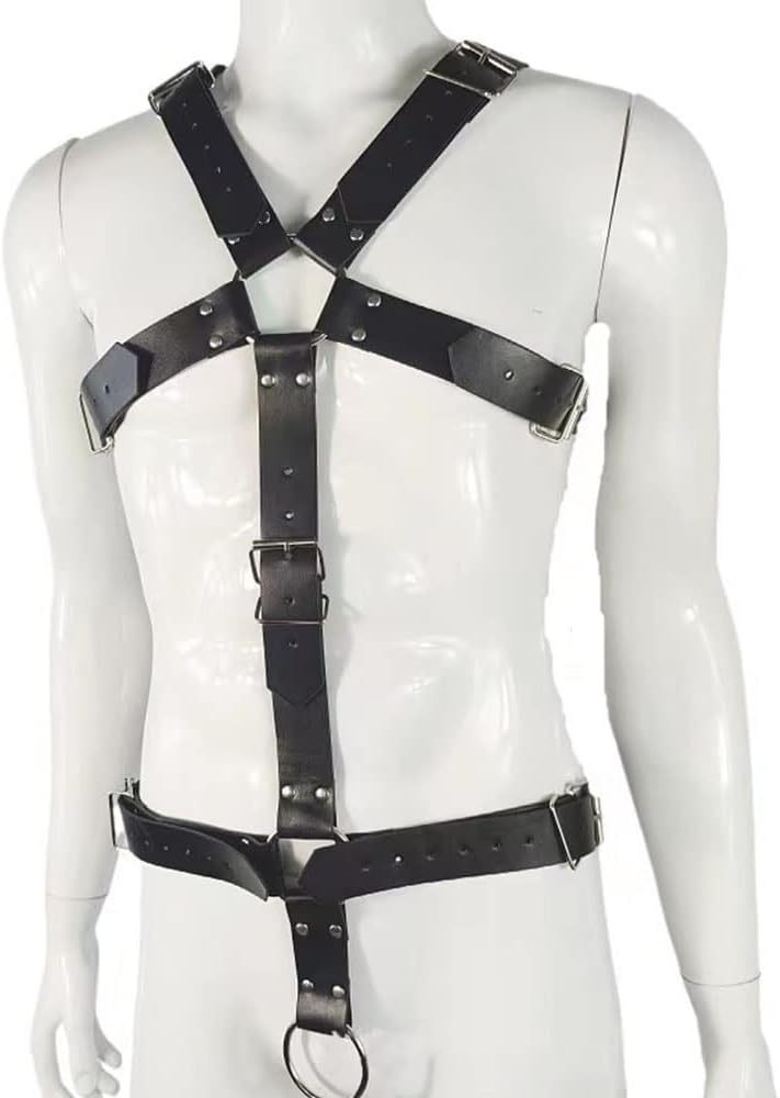 Men Adjustable Buckle Body Chest Garter Belt