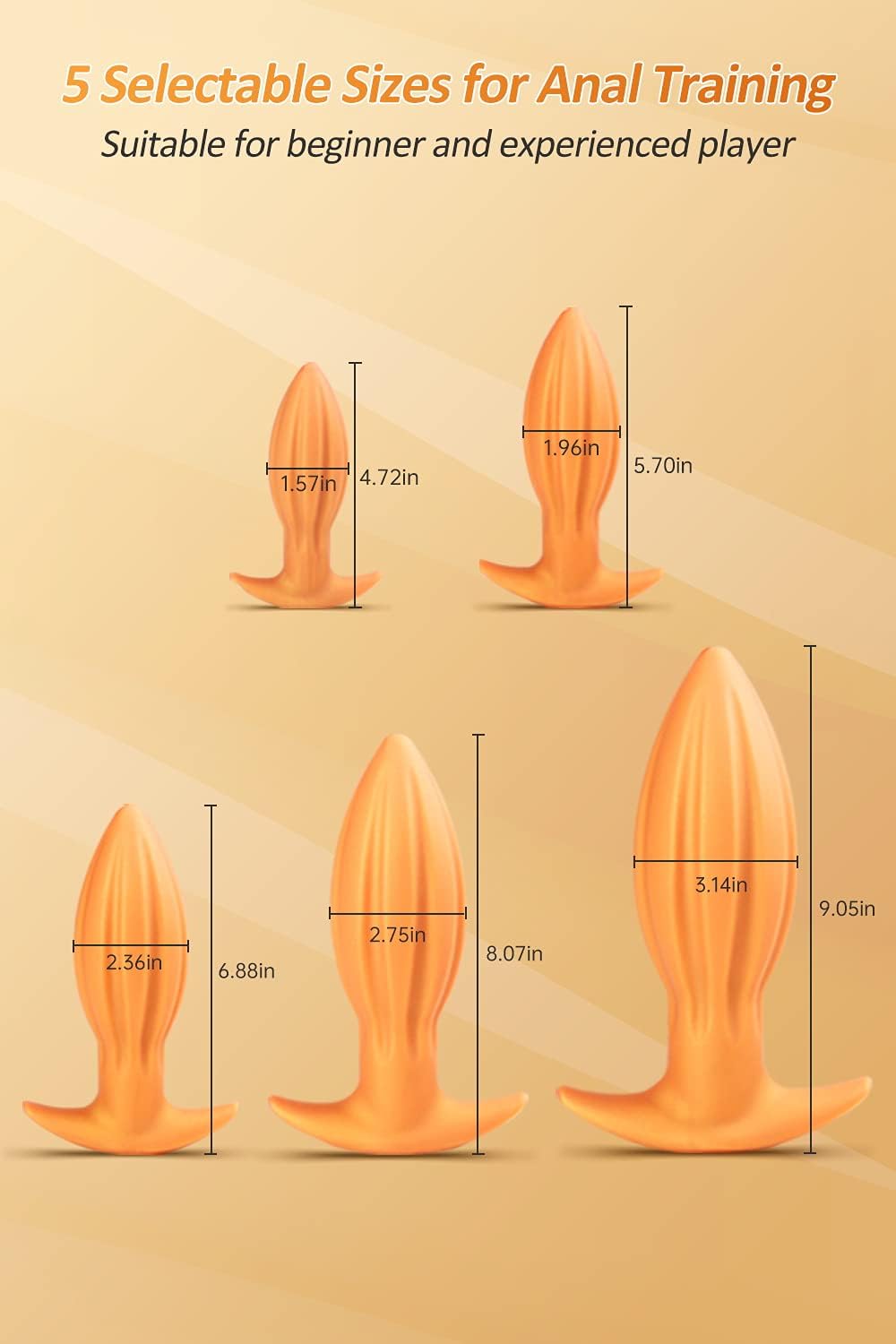 Ultra-soft anal plug flexible liquid prostate massage