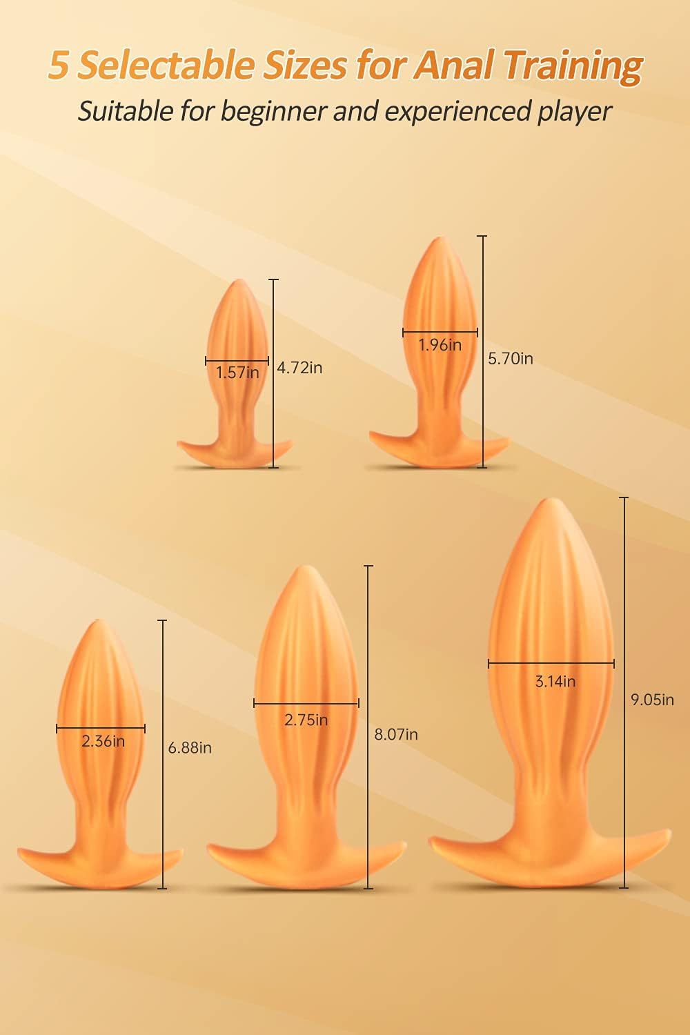 Ultra-soft anal plug flexible liquid prostate massage