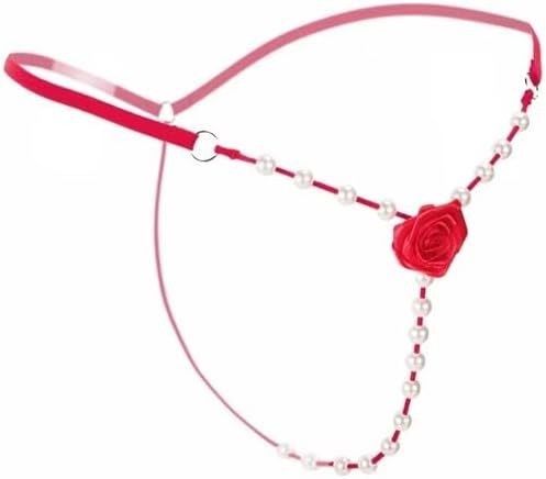 T-Back G-String Embroidered Rose Beaded Thong