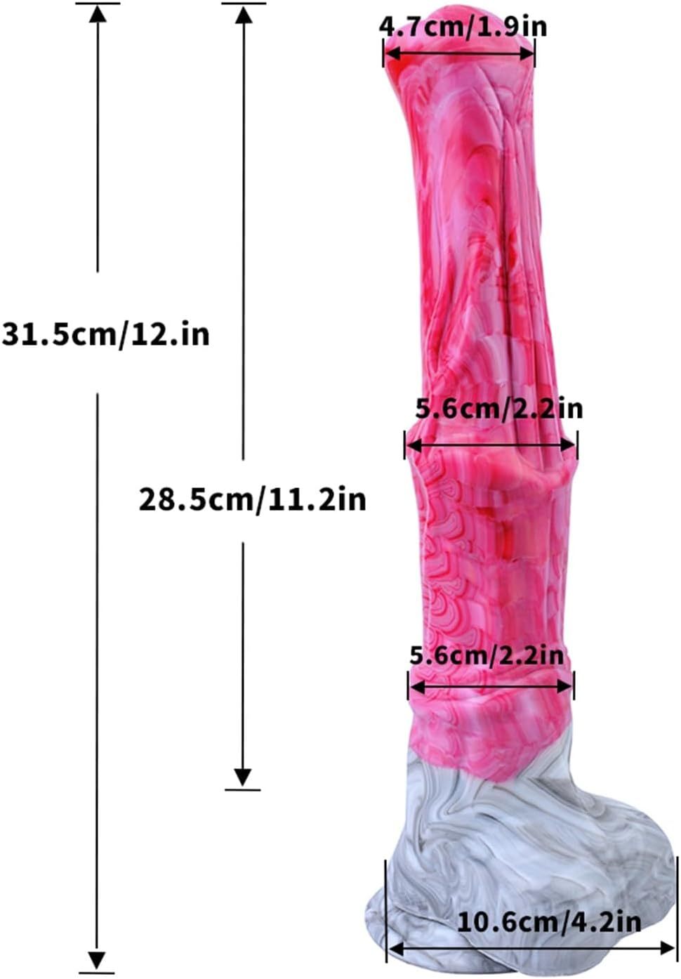 Sex Toys Horse Dildo Huge 12 in Realistic Silicone Animal Dildos with Ring Knot Shaft and Strong Hands Free Waterproof Suction Cup Long Anal Plug Toy Suitable for Adult Women Deep Pleasure