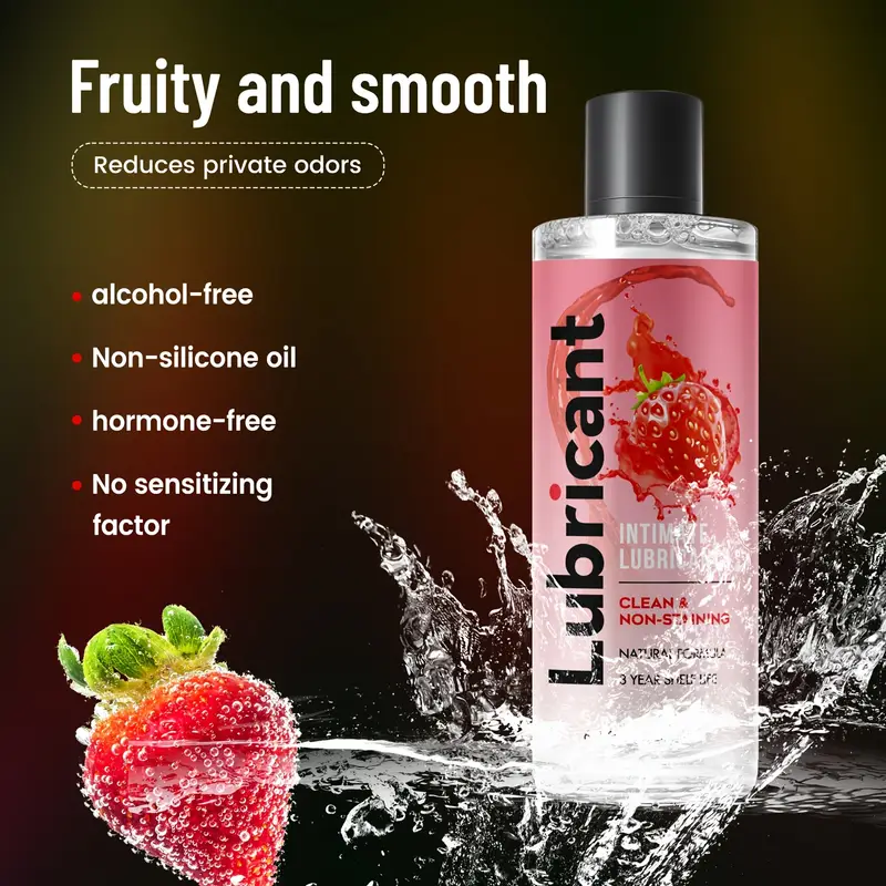 2 bottles of strawberry flavor, foreign trade lubricant female private care lubricant adult products