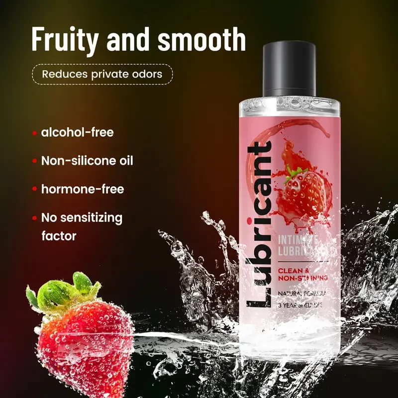 2 bottles of strawberry flavor, foreign trade lubricant female private care lubricant adult products