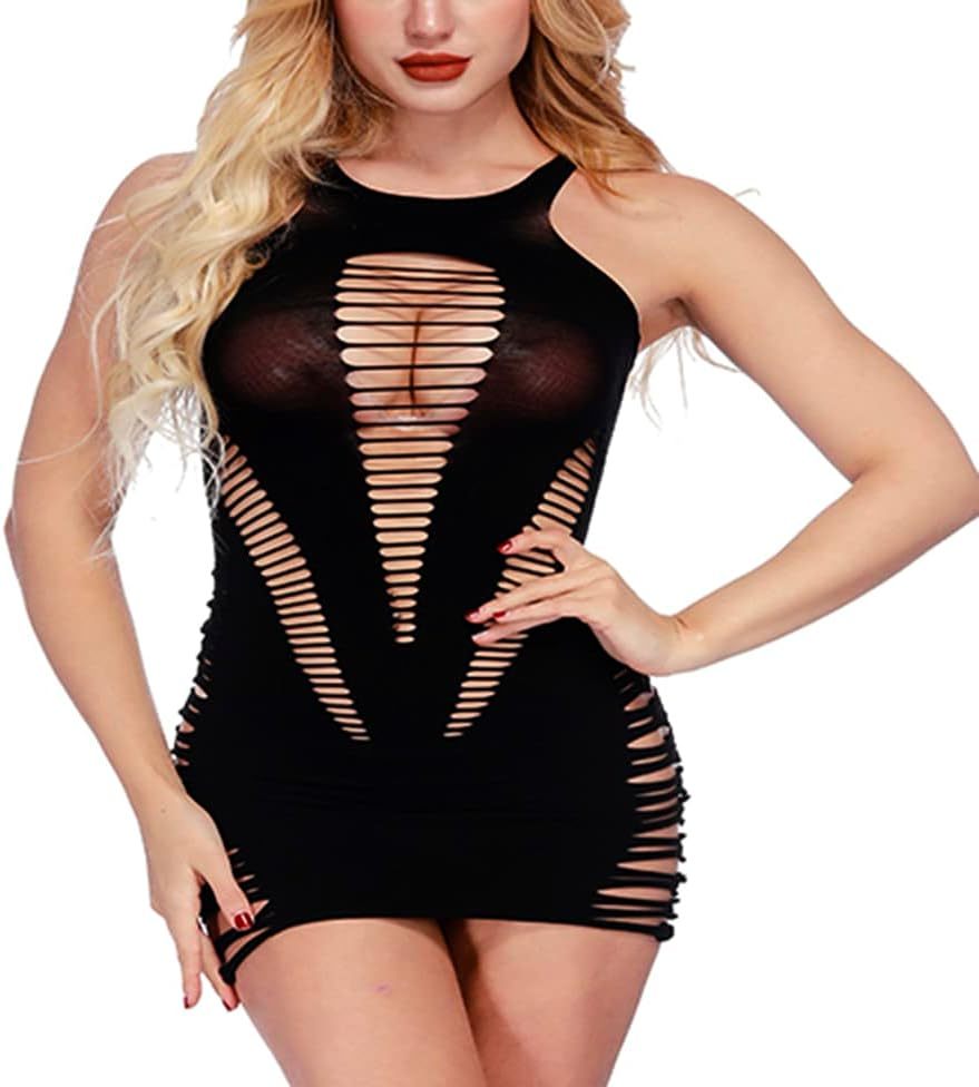 Women's babydoll hollow fishnet underwear