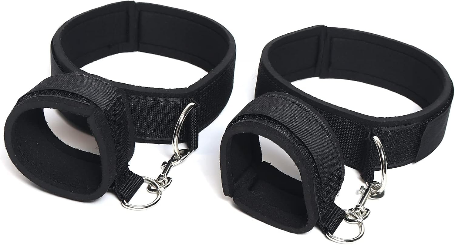 Sex Bondage Wrist & Thigh Cuffs BDSM Restraints Set, Sex Toys for Women with Adjustable Leg Straps Handcuffs for Couple Beginner SM Game Play