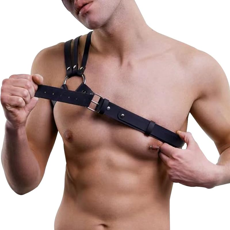 Men Adjustable Buckle Body Chest Garter Belt