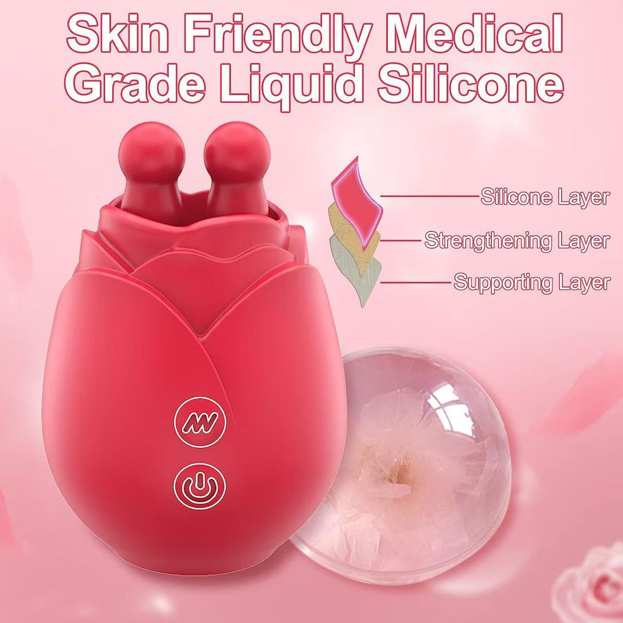 Foreign trade new Romeo Rose double tongue licking vibrator female clitoral nipple orgasm sex toys wholesale