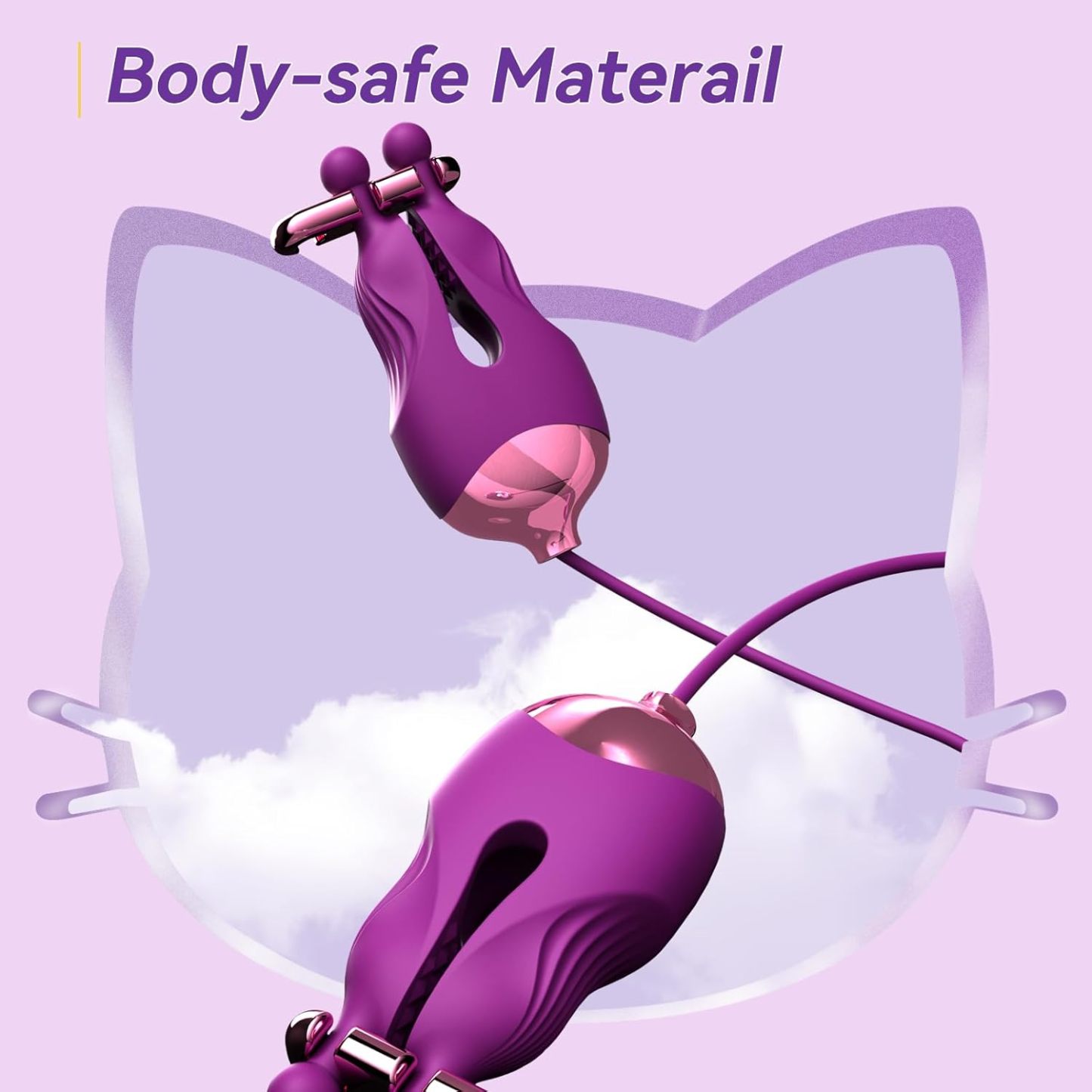 Nipple Toys Rose Sex Toy, Nipple Vibrator with 10 Vibration Modes Adjustable Rechargeable Vibrating Nipple Clamps Adult Toys for Couples or Women BDSM Sex Pleasure