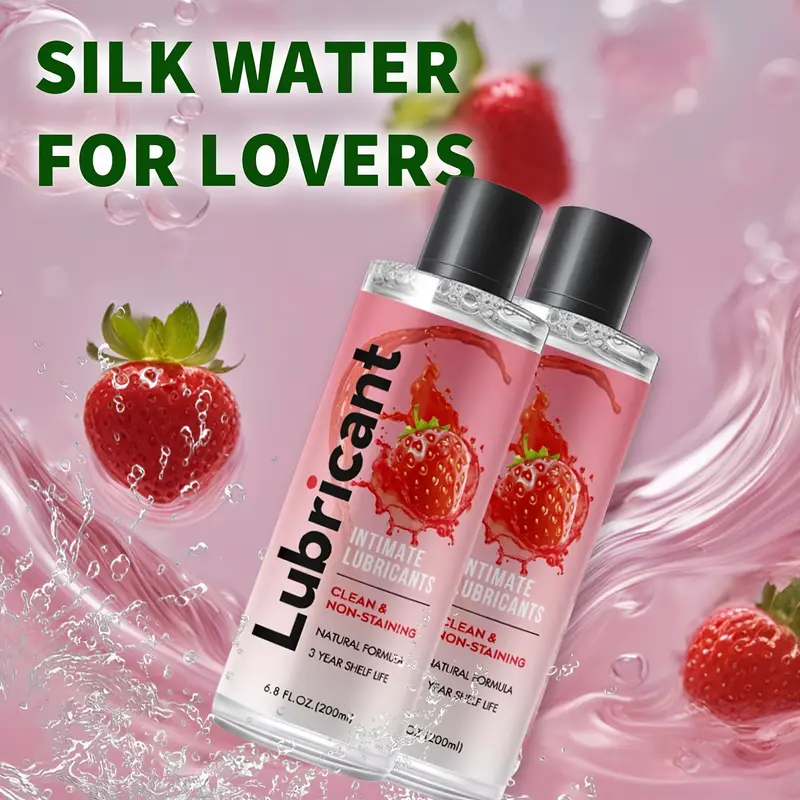 2 bottles of strawberry flavor, foreign trade lubricant female private care lubricant adult products