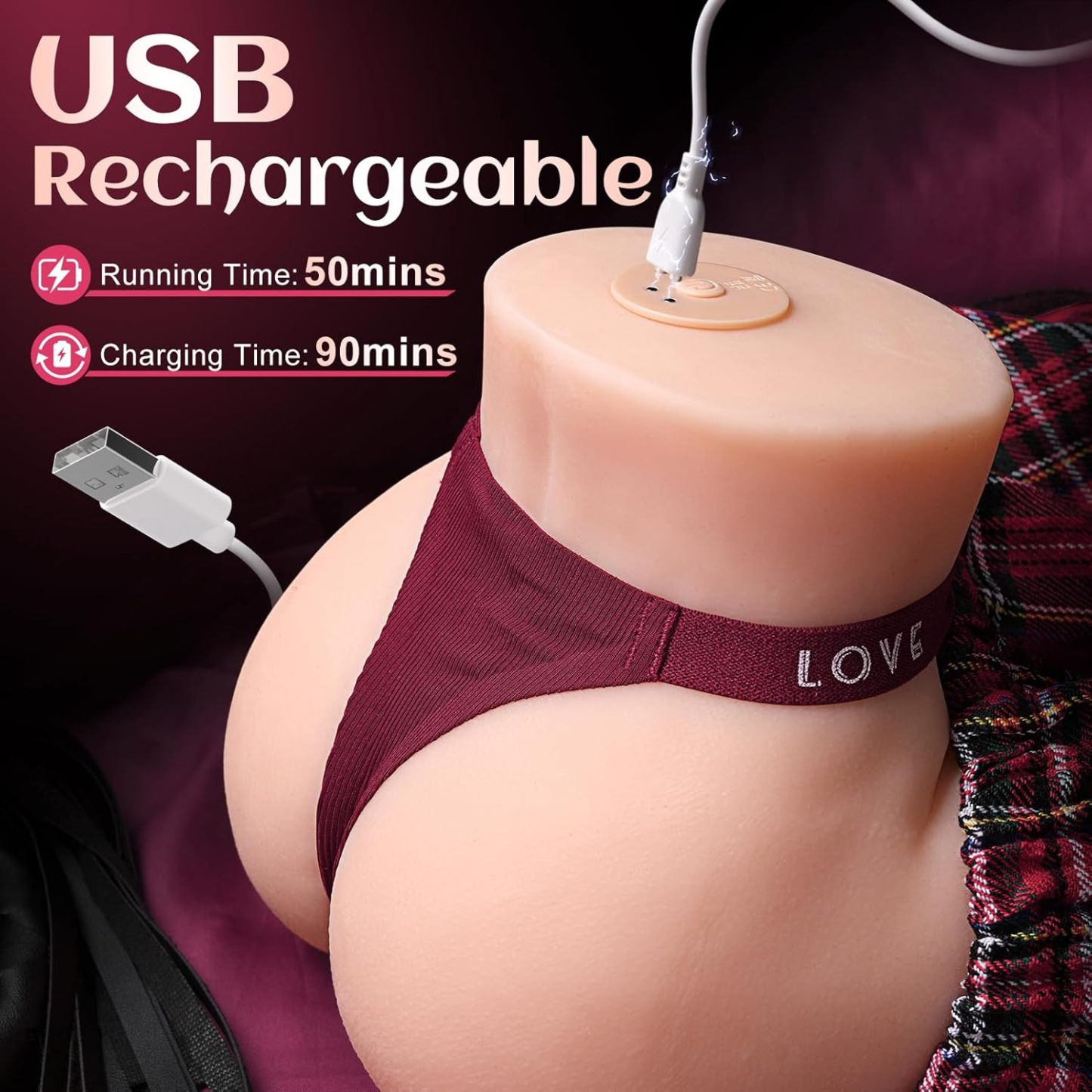 Vibrating Sex Doll Male Sex Toy for Men, BIG SHOCKED Automatic Male Masturbator Mens Sex Dolls Electric Pocket Pussy Fleshy Stroker Sex Toys & 12 Vibration Adult Toys 3D Lifelike Soft Butt Vagina Anal