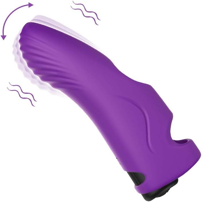 Finger Dildo Couples Sex Toys, Couples Bullet Vibrator, Sexual Pleasure Tools for Women, Waterproof G spot Clitoris Nipple Mini Vibrator, Rechargeable Silicone Finger Stimulator with 9 Vibration Modes