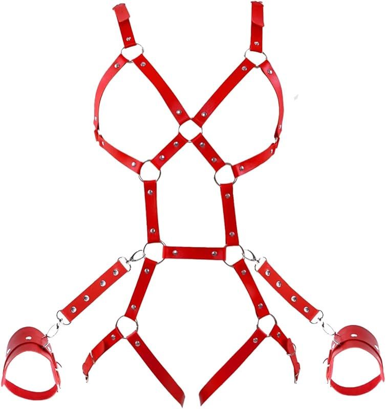 Belt PU leather body chain BDSM lingerie bondage tights girdle lingerie gothic