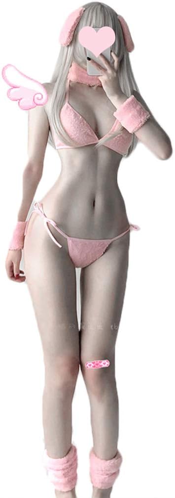 Sexy Bunny Cosplay Lingerie for Women Naughty Outfits Anime Micro Bikini Sexy Cat Costumes Kawaii Furry Bra Panty Sets