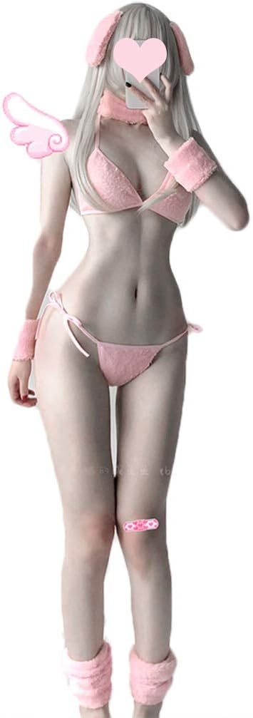 Sexy Bunny Cosplay Lingerie for Women Naughty Outfits Anime Micro Bikini Sexy Cat Costumes Kawaii Furry Bra Panty Sets