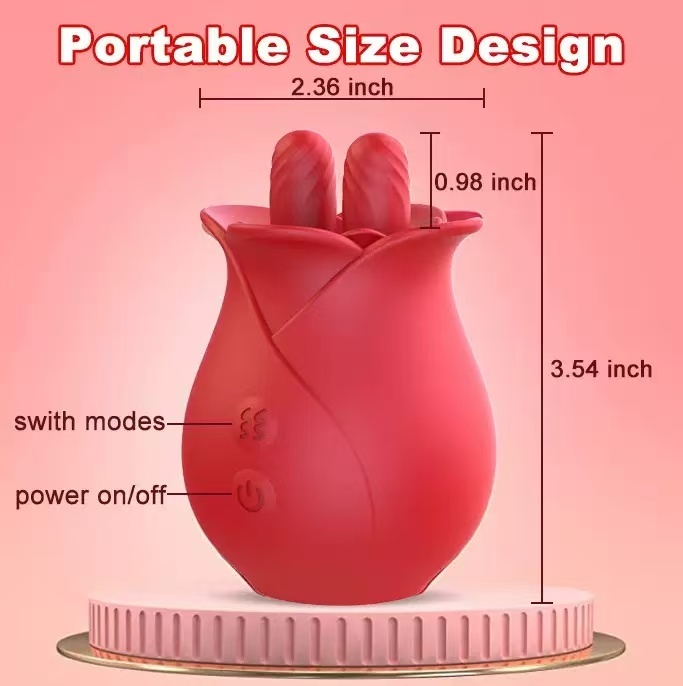 Foreign trade new Romeo Rose double tongue licking vibrator female clitoral nipple orgasm sex toys wholesale