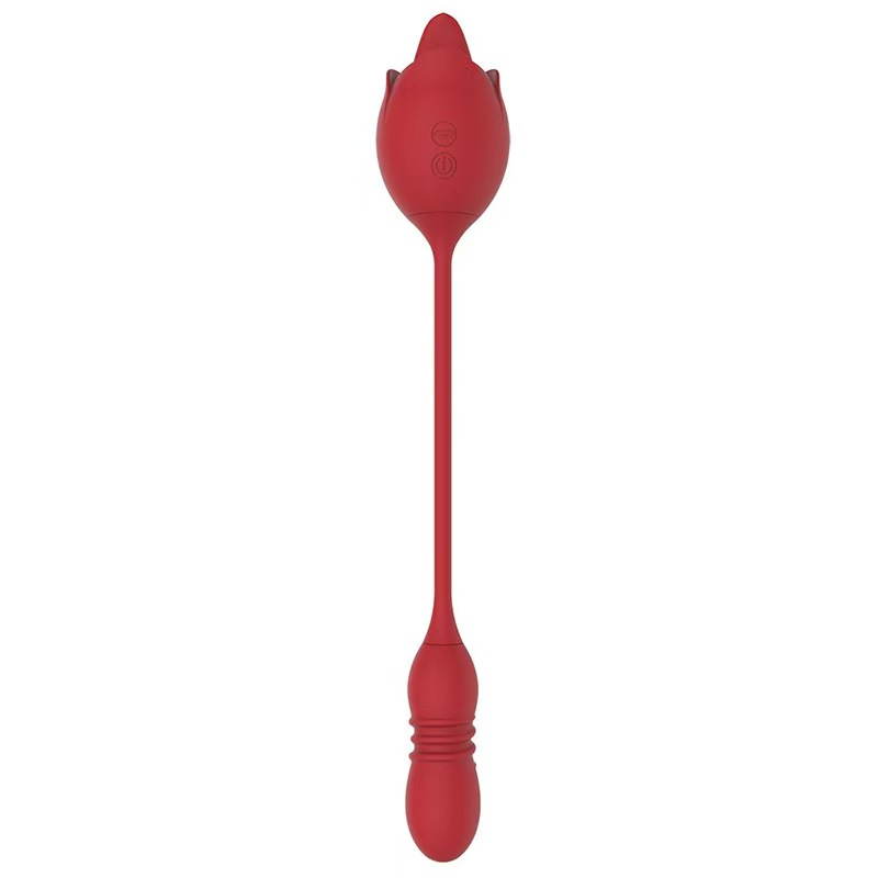 Rose double-headed tongue licking swinging vibration retractable jumping egg female masturbation vibrator sex toys