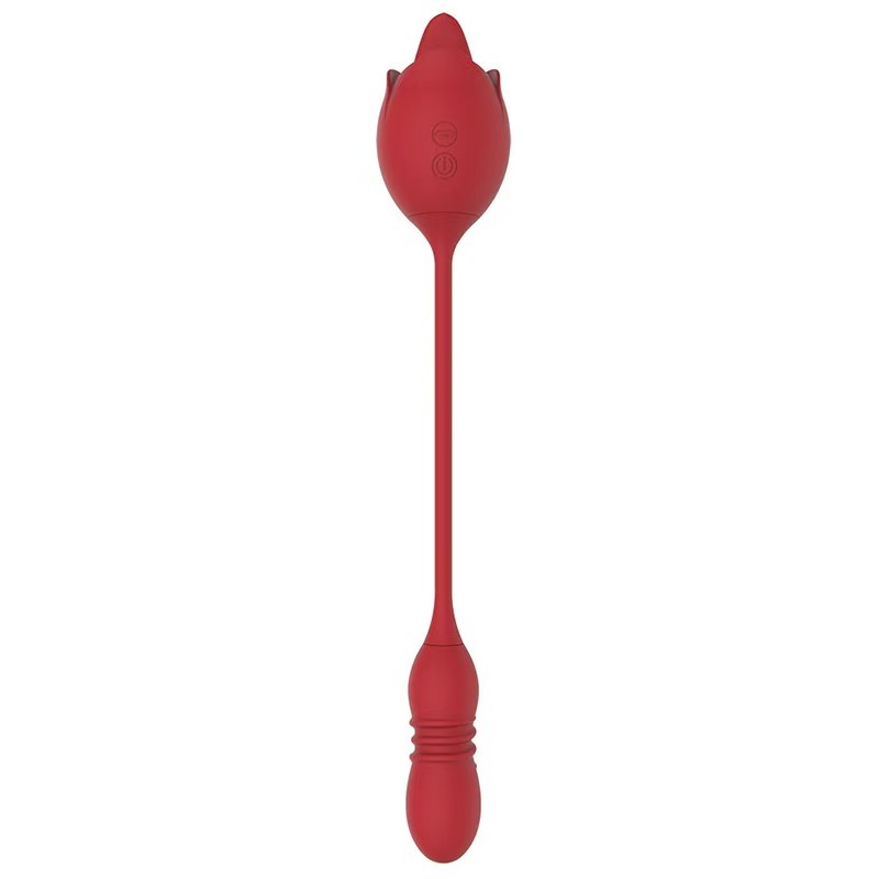 Rose double-headed tongue licking swinging vibration retractable jumping egg female masturbation vibrator sex toys