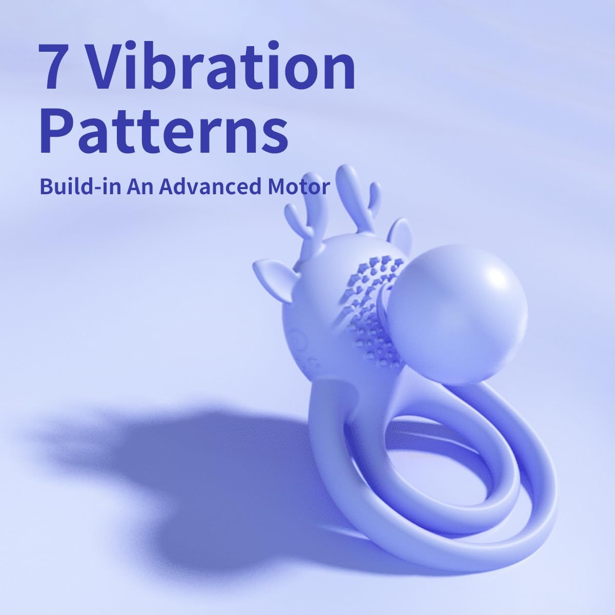 Moose Men's Vibrating Cock Ring Silicone 7 Vibration Modes