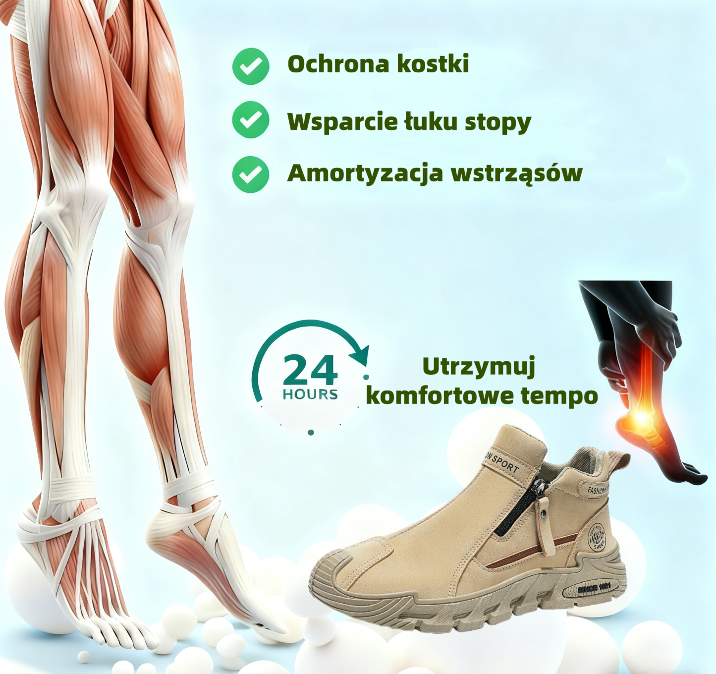(🔥60% zniżki dzisiaj - nie przegap!)⏰Ergonomicznie zaprojektowane, miękkie i wygodne ortopedyczne buty sportowe (podparcie łuku stopy łagodzące dyskomfort)