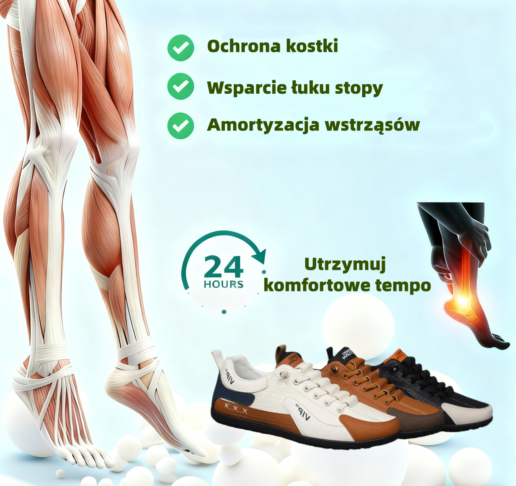 (🔥60% zniżki dzisiaj - nie przegap!)⏰Ergonomicznie zaprojektowane, miękkie i wygodne ortopedyczne buty sportowe (podparcie łuku stopy łagodzące dyskomfort)