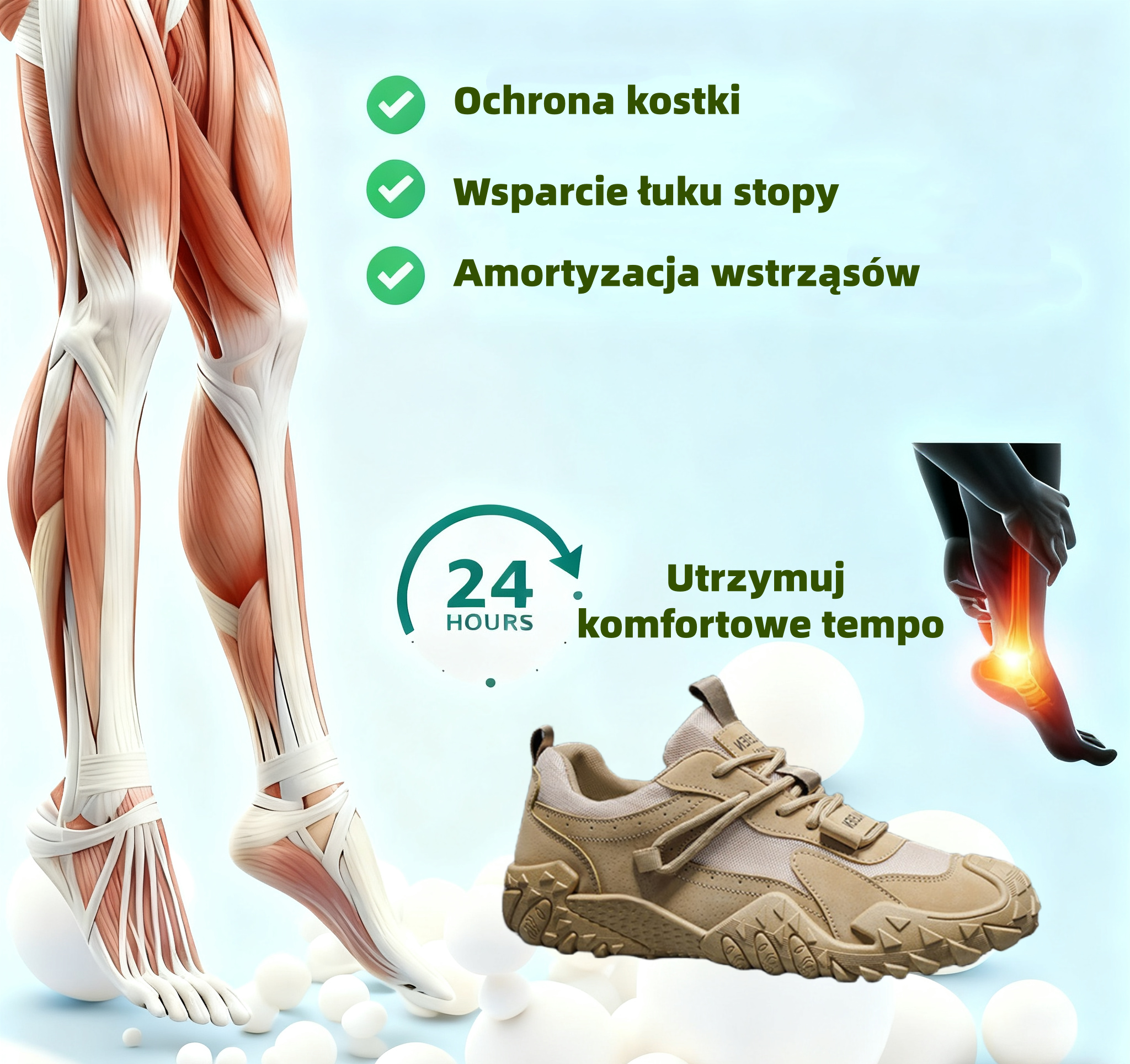 (🔥60% zniżki dzisiaj - nie przegap!)⏰Ergonomicznie zaprojektowane, miękkie i wygodne ortopedyczne buty sportowe (podparcie łuku stopy łagodzące dyskomfort)