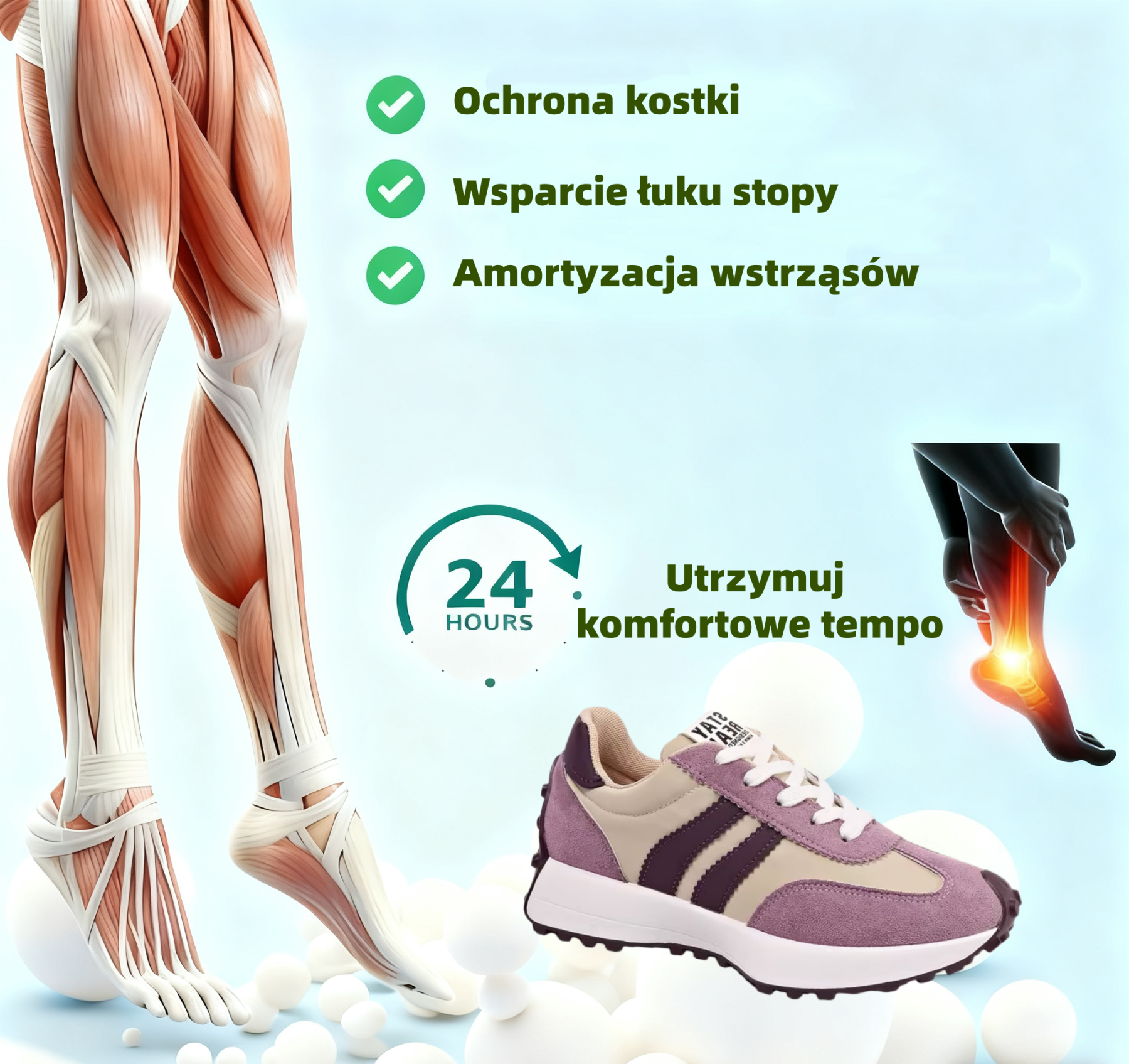 (🔥60% zniżki dzisiaj - nie przegap!)⏰Ergonomicznie zaprojektowane, miękkie i wygodne ortopedyczne buty sportowe (podparcie łuku stopy łagodzące dyskomfort)