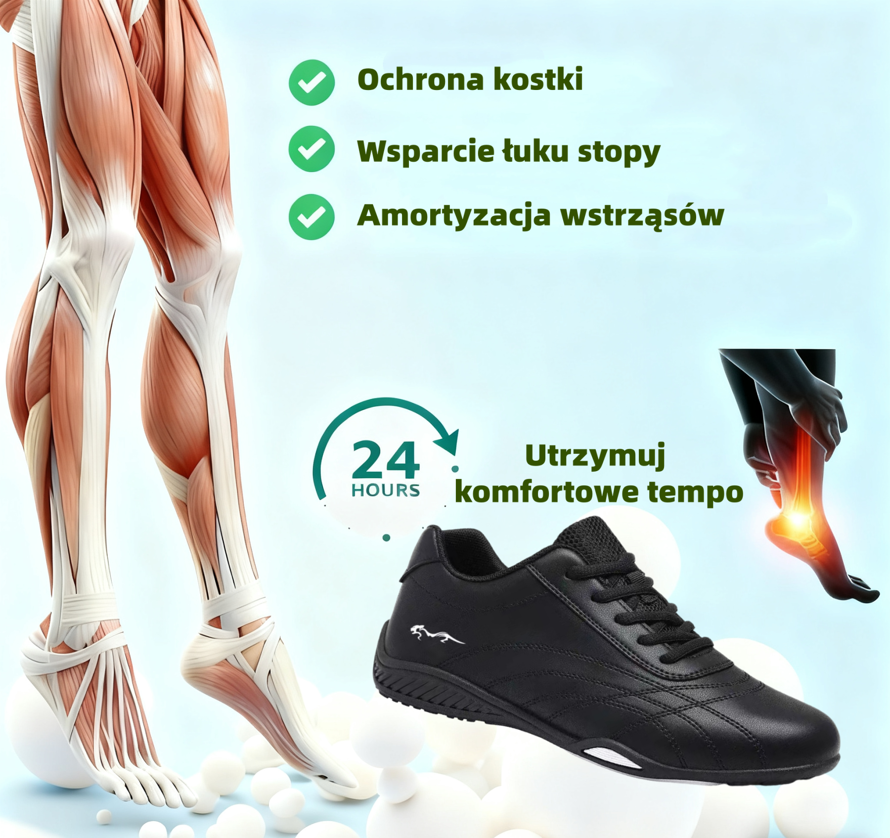 (🔥60% zniżki dzisiaj - nie przegap!)⏰Ergonomicznie zaprojektowane, miękkie i wygodne ortopedyczne buty sportowe (podparcie łuku stopy łagodzące dyskomfort)