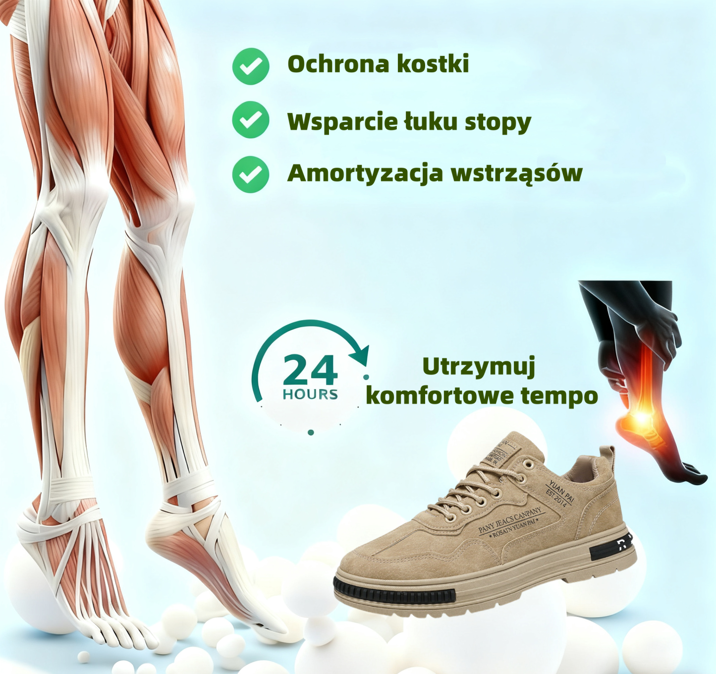 (🔥Dzisiaj 50% zniżki - nie przegap) ⏰Ergonomiczne --- Miękkie i wygodne buty codzienne/sportowe (podparcie łuku stopy ułatwia chodzenie)