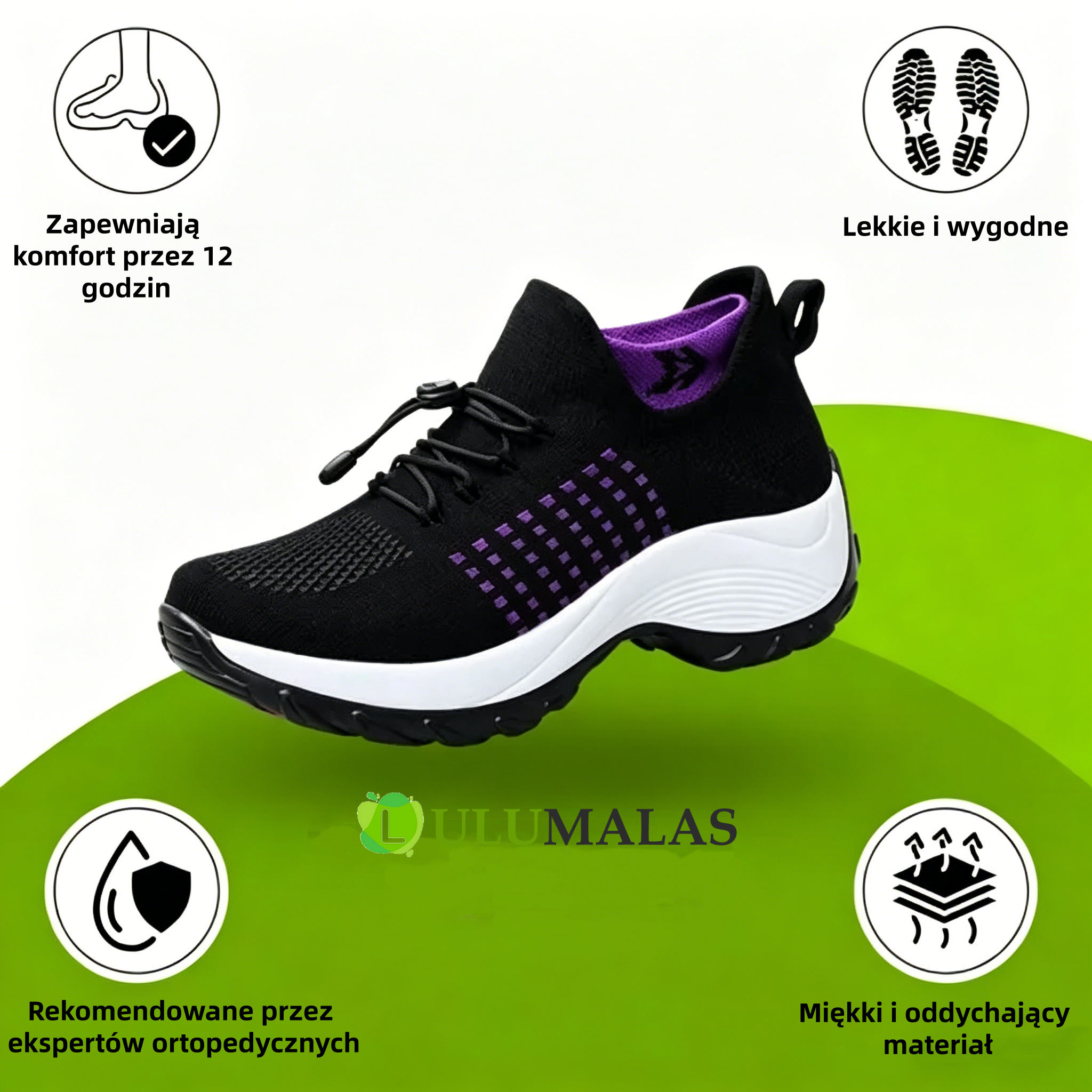 (🔥60% zniżki dzisiaj - nie przegap!) ⏰LULUMALASS® - Miękkie, wygodne, oddychające i amortyzowane buty sportowe ✅ (Wsparcie łuku stopy łagodzące dyskomfort)