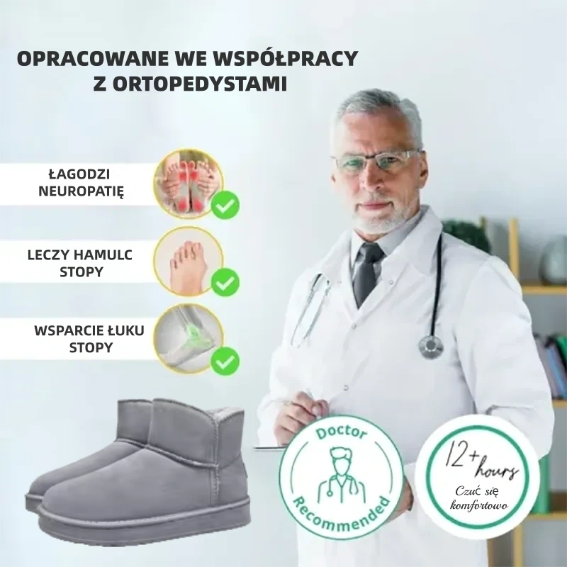 (🔥40% zniżki dzisiaj - nie przegap!) ⏰ LULUMALASS® - Ergonomiczne - Wodoodporne, antypoślizgowe, ocieplone wełną buty ✅ Wsparcie łagodzące ból łuku stopy