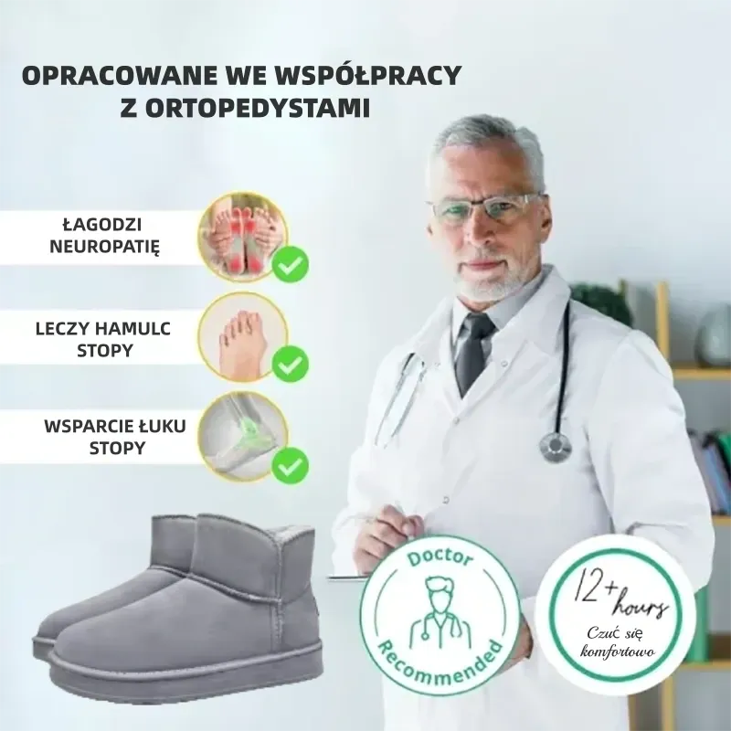 (🔥40% zniżki dzisiaj - nie przegap!) ⏰ LULUMALASS® - Ergonomiczne - Wodoodporne, antypoślizgowe, ocieplone wełną buty ✅ Wsparcie łagodzące ból łuku stopy