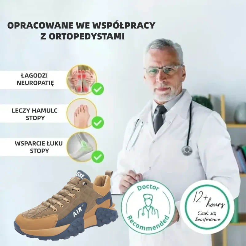 (🔥60% zniżki dzisiaj - nie przegap!) LULUMALASS® - Męskie buty ortopedyczne z amortyzacją ✅ Pożegnaj ból stóp i ciesz się całodziennym komfortem!