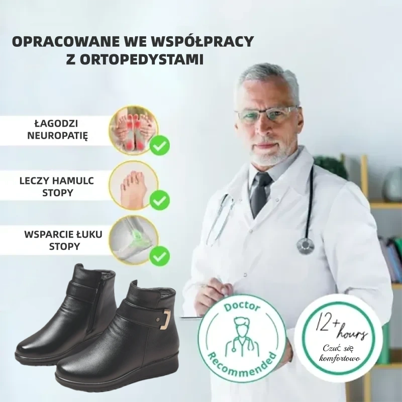 (🔥60% zniżki dzisiaj - nie przegap!)⏰ - Miękkie, wygodne i ciepłe skórzane buty w stylu vintage ✅ (z podparciem łuku stopy - aby złagodzić dyskomfort)