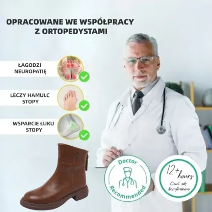 (🔥60% zniżki dzisiaj - nie przegap!)⏰ - Miękkie, wygodne i ciepłe skórzane buty w stylu vintage ✅ (z podparciem łuku stopy - aby złagodzić dyskomfort)