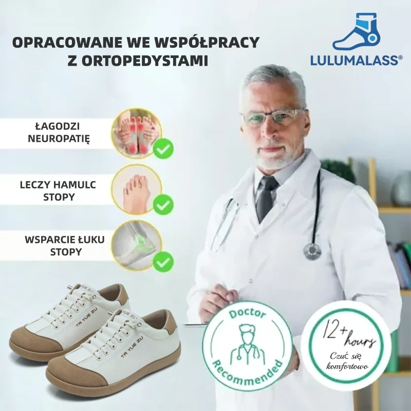 (🔥60% zniżki dzisiaj - nie przegap!) ⏰LULUMALASS® Szerokie palce - Miękkie i wygodne buty ortopedyczne✅ Pożegnaj się z bólem stóp i ciesz się całodziennym komfortem!