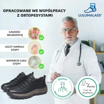 (🔥60% zniżki dzisiaj - nie przegap!)LULUMALASS®-Męskie skórzane buty ortopedyczne ✅ koniec bólu stóp, wygoda na cały dzień!