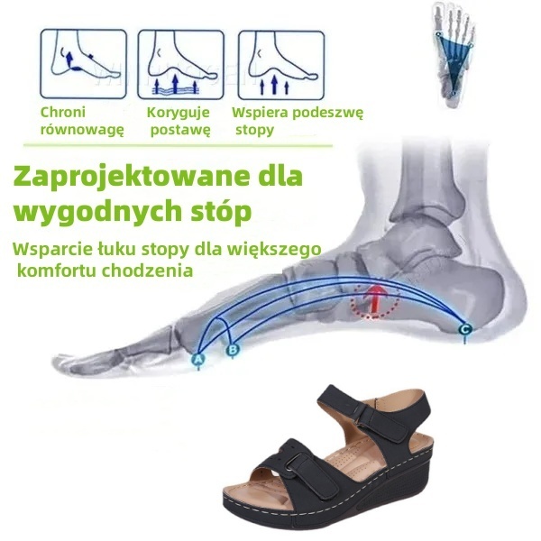 🔥60% zniżki przez ograniczony czas - Letnie sandały ortopedyczne - Ergonomiczna konstrukcja✅ Spraw, by chodzenie było wygodniejsze