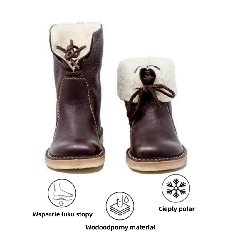 (🔥60% zniżki dzisiaj - nie przegap!)⏰ - Miękkie, wygodne i ciepłe buty z owczej skóry w stylu vintage ✅(z podparciem łuku stopy - aby złagodzić dyskomfort stóp)