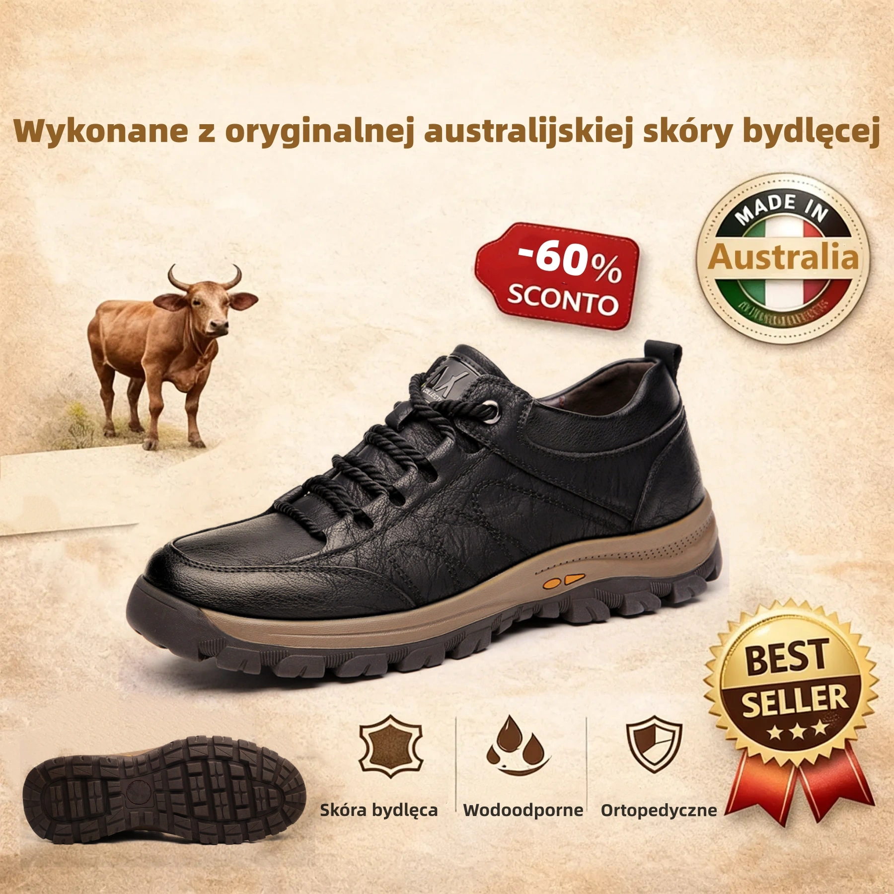 (🔥60% zniżki dzisiaj - nie przegap!)LULUMALASS®-Męskie skórzane buty ortopedyczne ✅ koniec bólu stóp, wygoda na cały dzień!