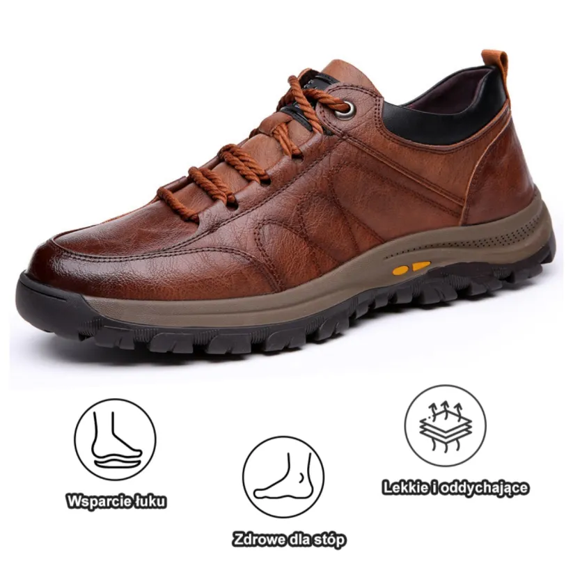 【🔥Dziś połowa ceny - nie przegap】 Ergonomicznie zaprojektowane buty ortopedyczne - konstrukcja z podparciem łuku stopy 👞Łatwo pozbądź się bólu stóp