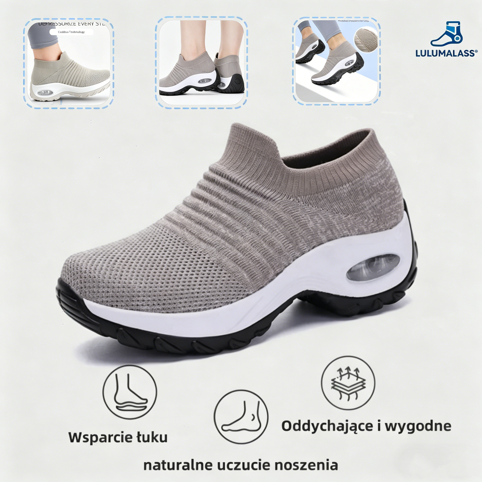(🔥60% zniżki dzisiaj - nie przegap!) ⏰LULUMALASS® - Miękkie i wygodne, amortyzowane, ortopedyczne buty sportowe ✅ (wsparcie łuku stopy, łagodzenie dyskomfortu)