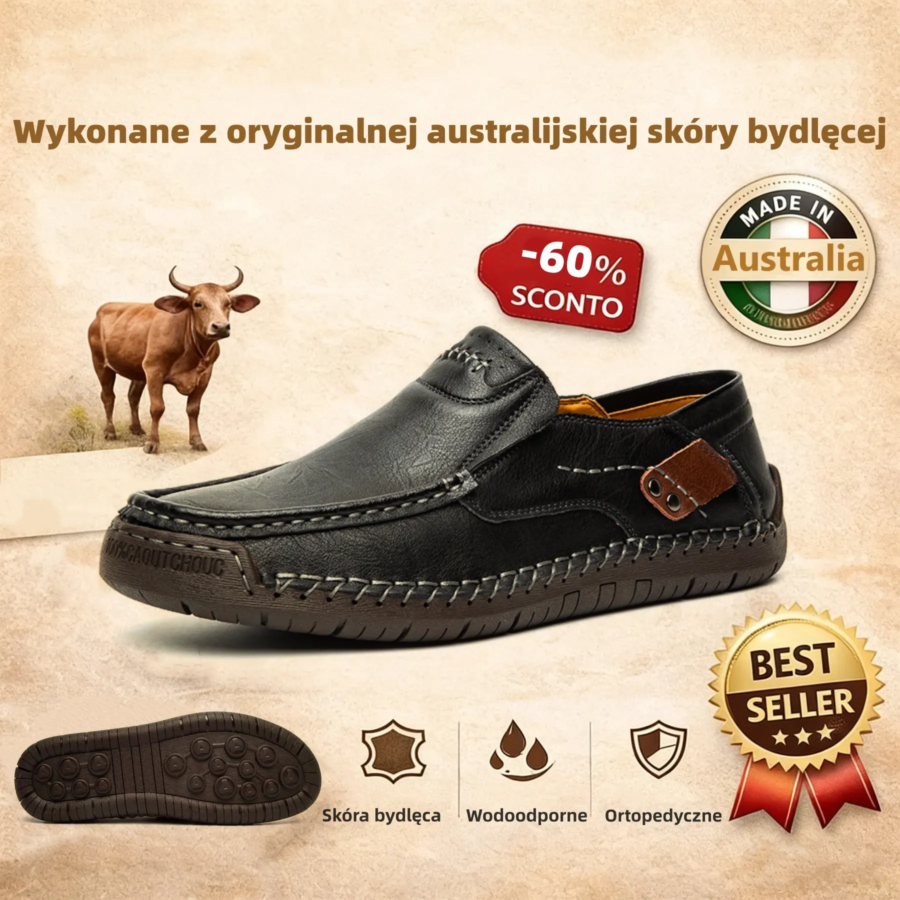 (🔥60% zniżki dzisiaj - nie przegap!)LULUMALASS®-Męskie skórzane buty ortopedyczne ✅ koniec bólu stóp, wygoda na cały dzień!
