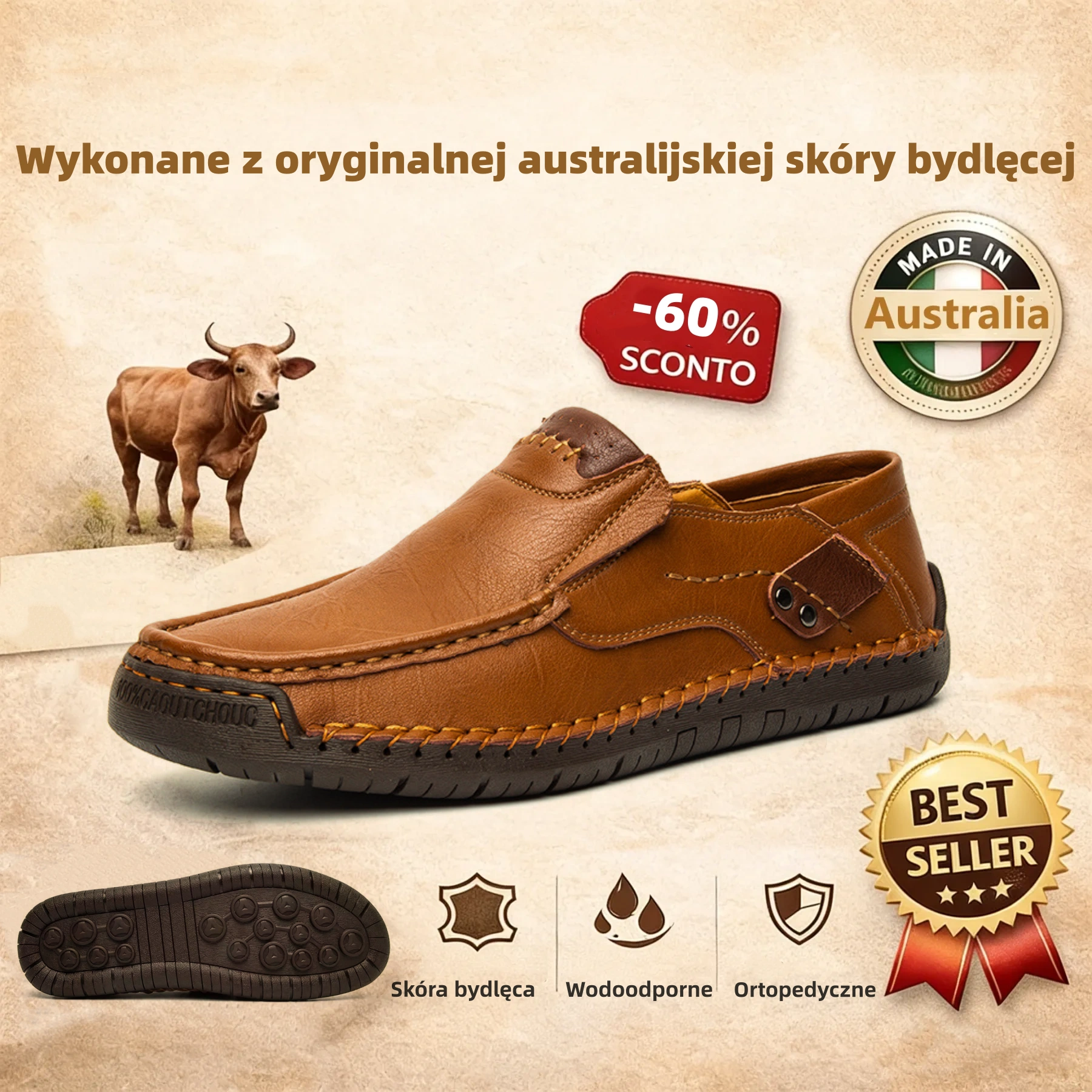 (🔥60% zniżki dzisiaj - nie przegap!)LULUMALASS®-Męskie skórzane buty ortopedyczne ✅ koniec bólu stóp, wygoda na cały dzień!