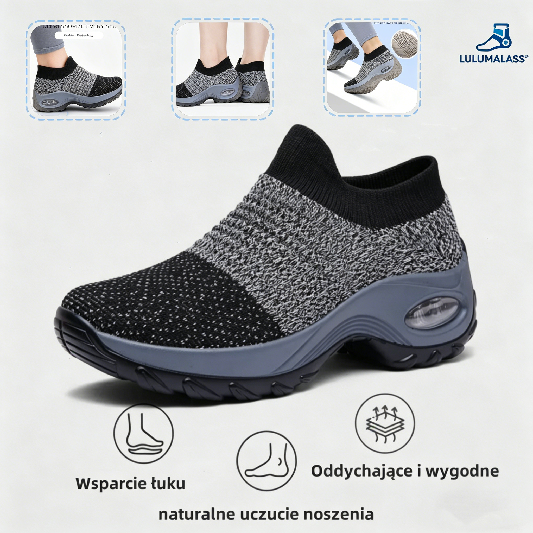 (🔥60% zniżki dzisiaj - nie przegap!) ⏰LULUMALASS® - Miękkie i wygodne, amortyzowane, ortopedyczne buty sportowe ✅ (wsparcie łuku stopy, łagodzenie dyskomfortu)